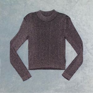 H&M Sparkly Ribbed Knit Top